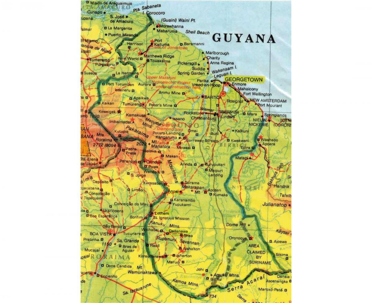 mapa ng Guyana africa