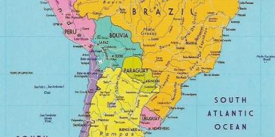 Mapa ng Guyana south america 
