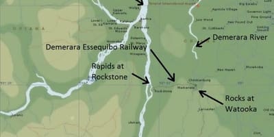 Mapa ng essequibo baybayin Guyana
