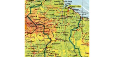 Mapa ng Guyana africa