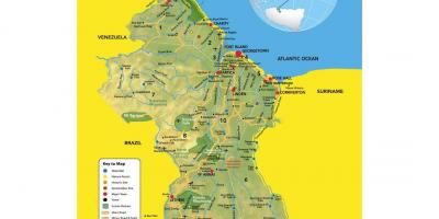 Mapa ng Guyana ang lokasyon ng mapa