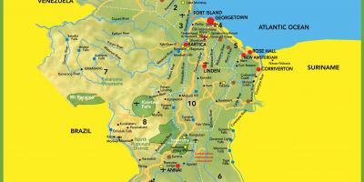 Mapa ng larawan ng Guyana